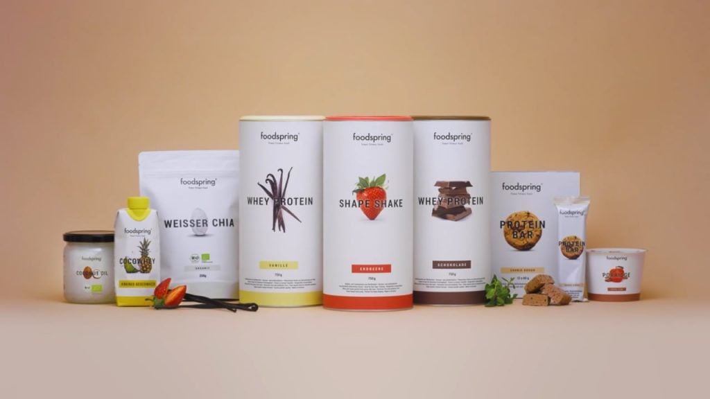 selection of foodspring products