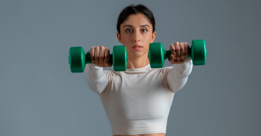 front raises with dumbbells